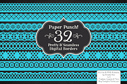 Bright Blue Clipart Borders, an Illustration by Amanda Ilkov (Thumbnail 2 of 5)