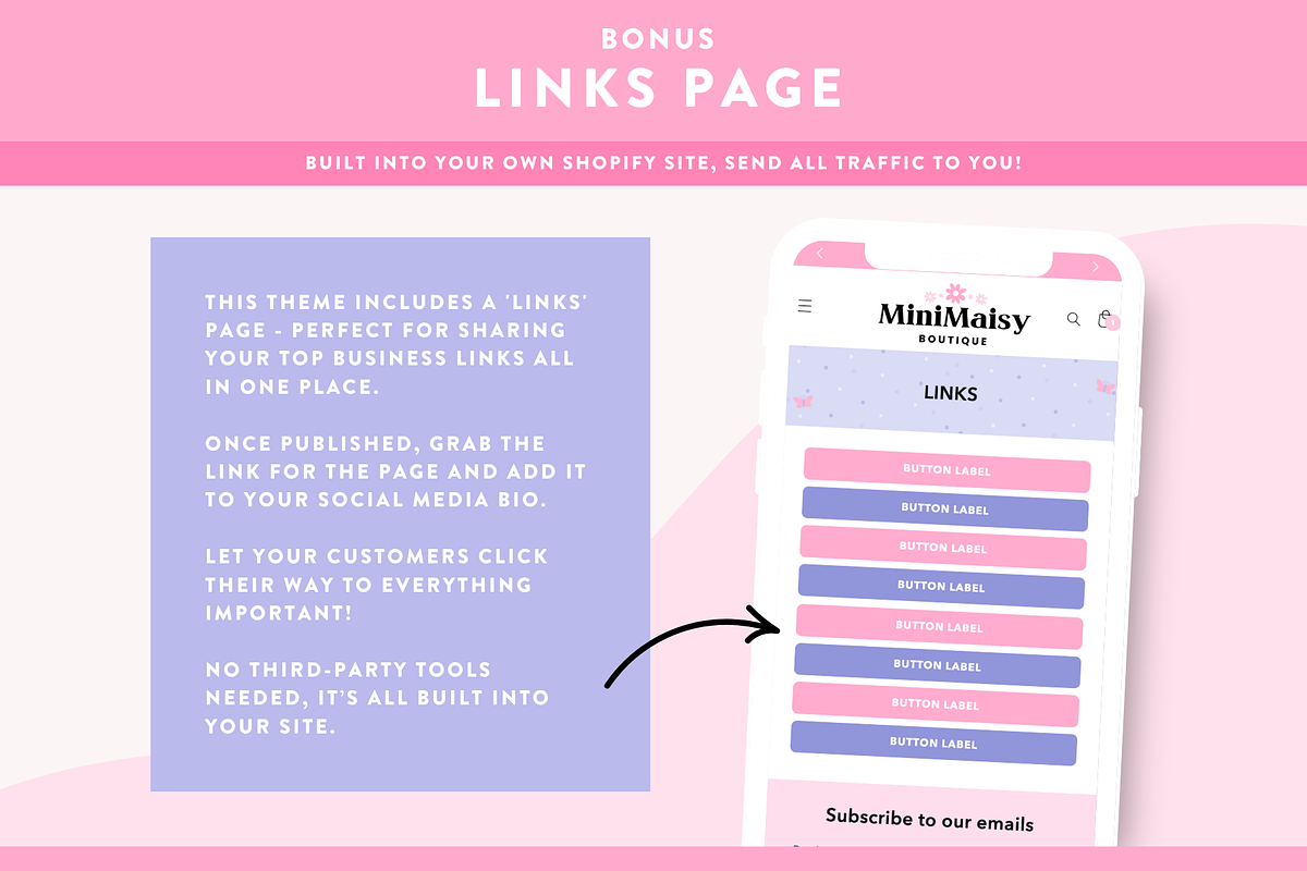 Girly Pink Shopify Theme, a Shopify Template by Design Pixie (Photo 9 of 11)