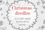 Christmas doodles. Big Bundle, a Seasonal Illustration by HmarkaShop (Thumbnail 1 of 4)