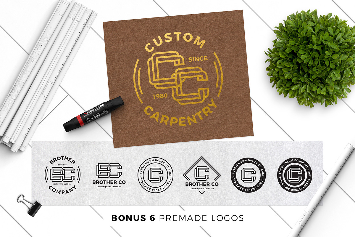 Monogram Logo Creator, a Branding & Logo Template by MockUpgrade (Photo 4 of 7)