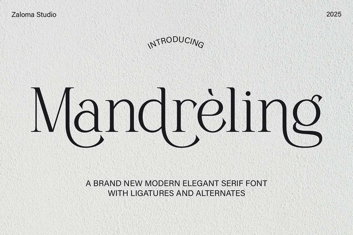 Mandreling, a Serif Font by Zaloma Studio (Photo 1 of 15)