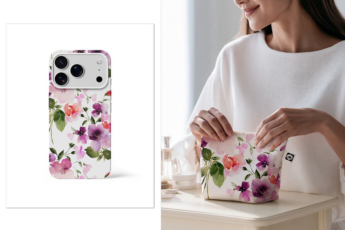 Watercolor Floral Pattern, a Pattern Graphic by PROTEA Watercolor Studio (Photo 6 of 8)