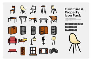 Furniture And Property Icon Pack, a Duotone Icon by erifqizeicon