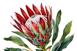 King Protea Watercolor Collection