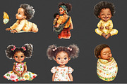 Afro Black Woman Kid Clipart, an Illustration by Rose Art (Thumbnail 4 of 4)