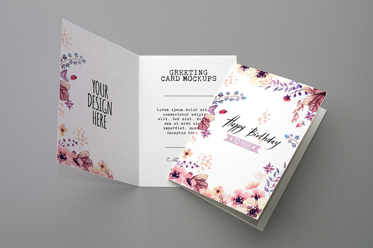 Invitation & Greeting Card Mockups, a Print Template by 2dsight (Photo 3 of 8)