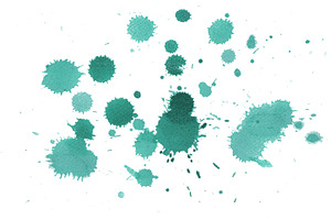 12 Color Splatter Photoshop Brushes