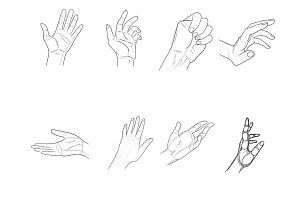 Hands Set 1 Procreate Brush Stamps