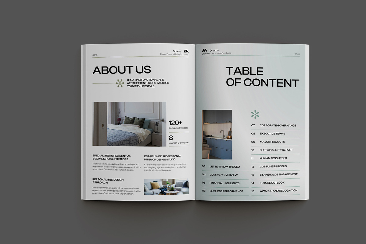 White Interior Designer Brochure, a Brochure Template by Neermana (Photo 7 of 11)