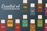 Essential Oil Bottles (Young Living), an Illustration by M. E. Smith Design (Thumbnail 1 of 4)