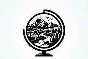 60 Eco Globe Landscape Silhouette, a Technology Illustration by Amazin_art (Thumbnail 7 of 29)