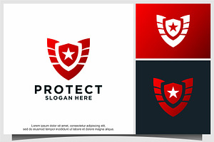 American shield logo design template, a Branding & Logo Template by ebinta99