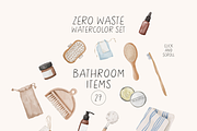 ZERO WASTE watercolor set, an Object Illustration by Yuliia Lashevska (Thumbnail 3 of 14)