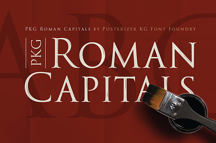 PKG Roman Capitals, a Serif Font by Posterizer KG