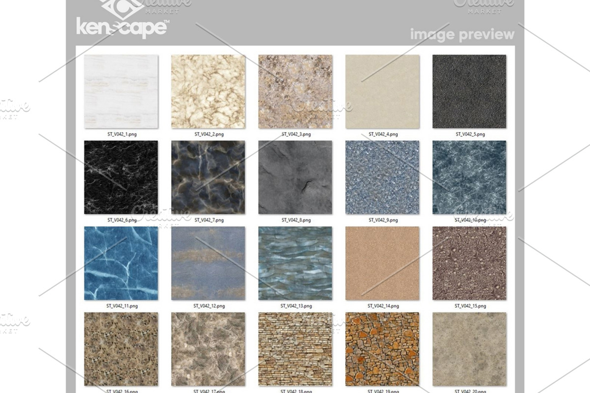 20 Seamless Stone Textures, a Nature Photo by KenScape (Photo 3 of 3)