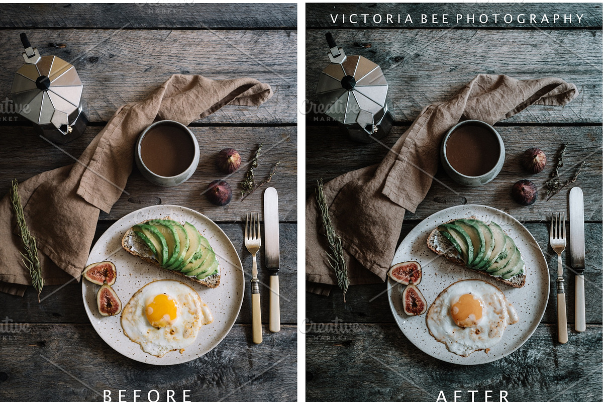 DARK FOOD LIGHTROOM PRESETS, a Preset Add-On by Victoria Bee Presets (Photo 9 of 17)