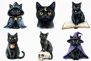 Watercolor Halloween Black Cat, an Illustration by Craft Nest (Thumbnail 5 of 6)