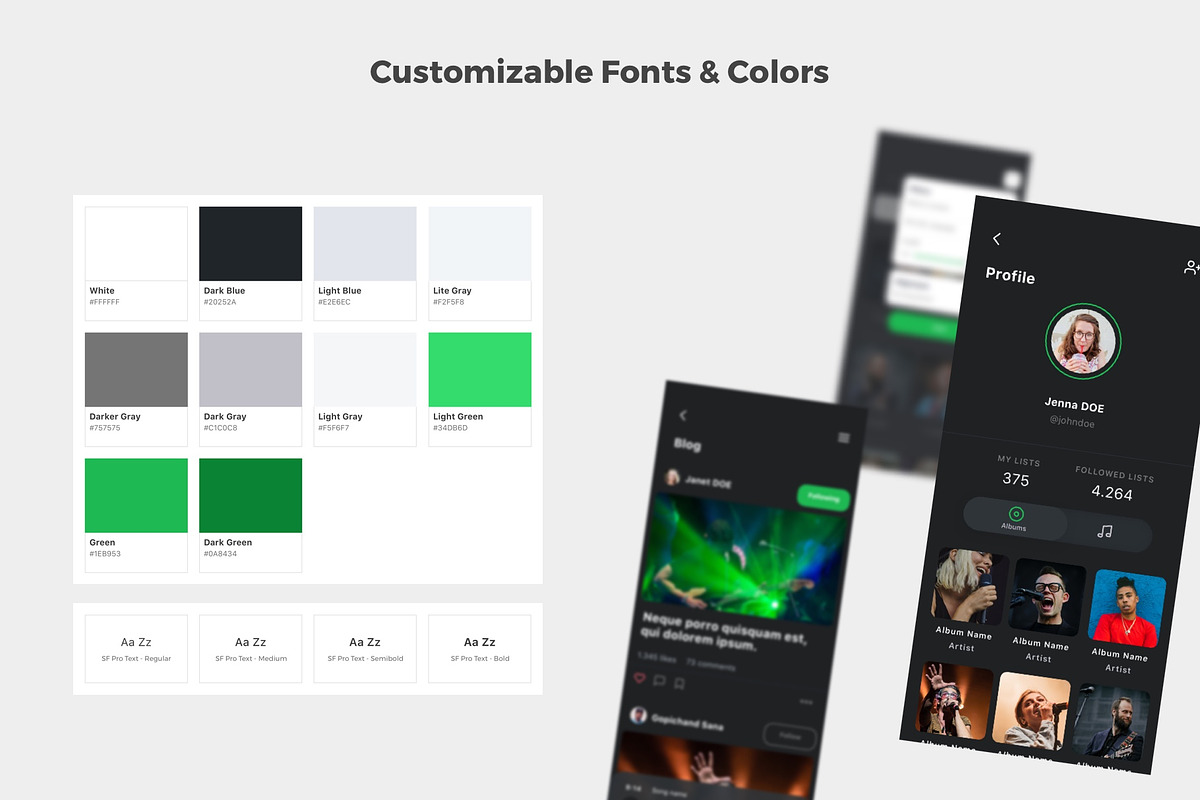 Vega Music IOS UI Kit, an UI Kit Template by uicube (Photo 4 of 5)