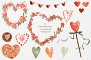 Valentines Roses Watercolor Flowers, an Illustration by Artcard Watercolor (Thumbnail 5 of 11)