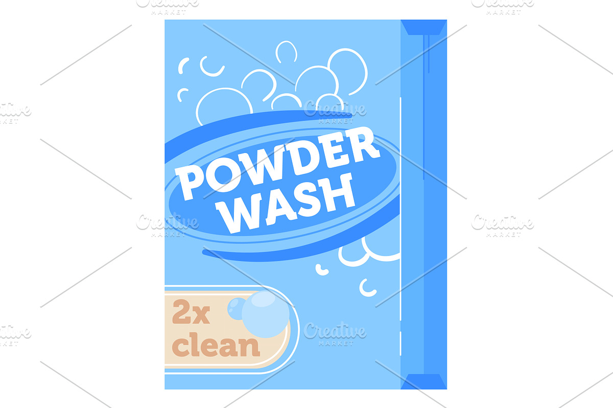 Laundry detergent packaging design, an Illustration by seahorsevector