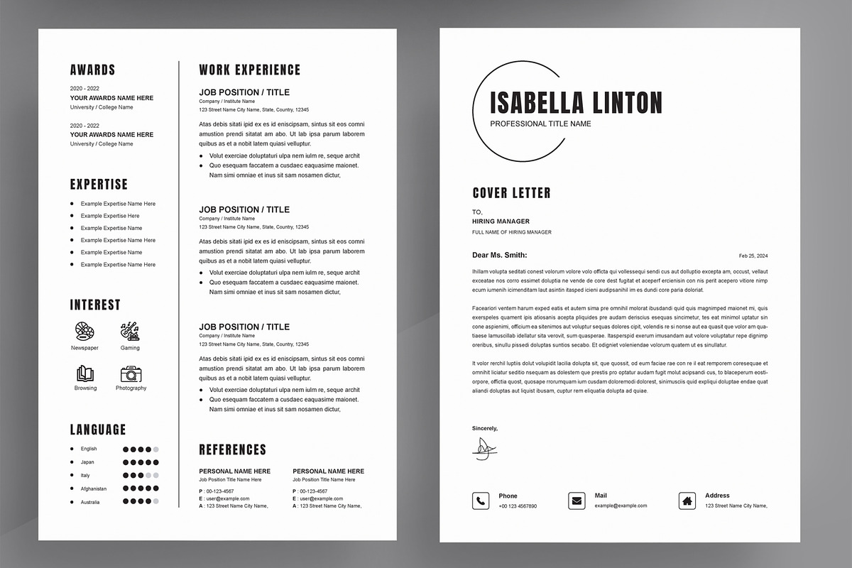 Resume Layout, a Resume Template by ContestDesign (Photo 2 of 3)