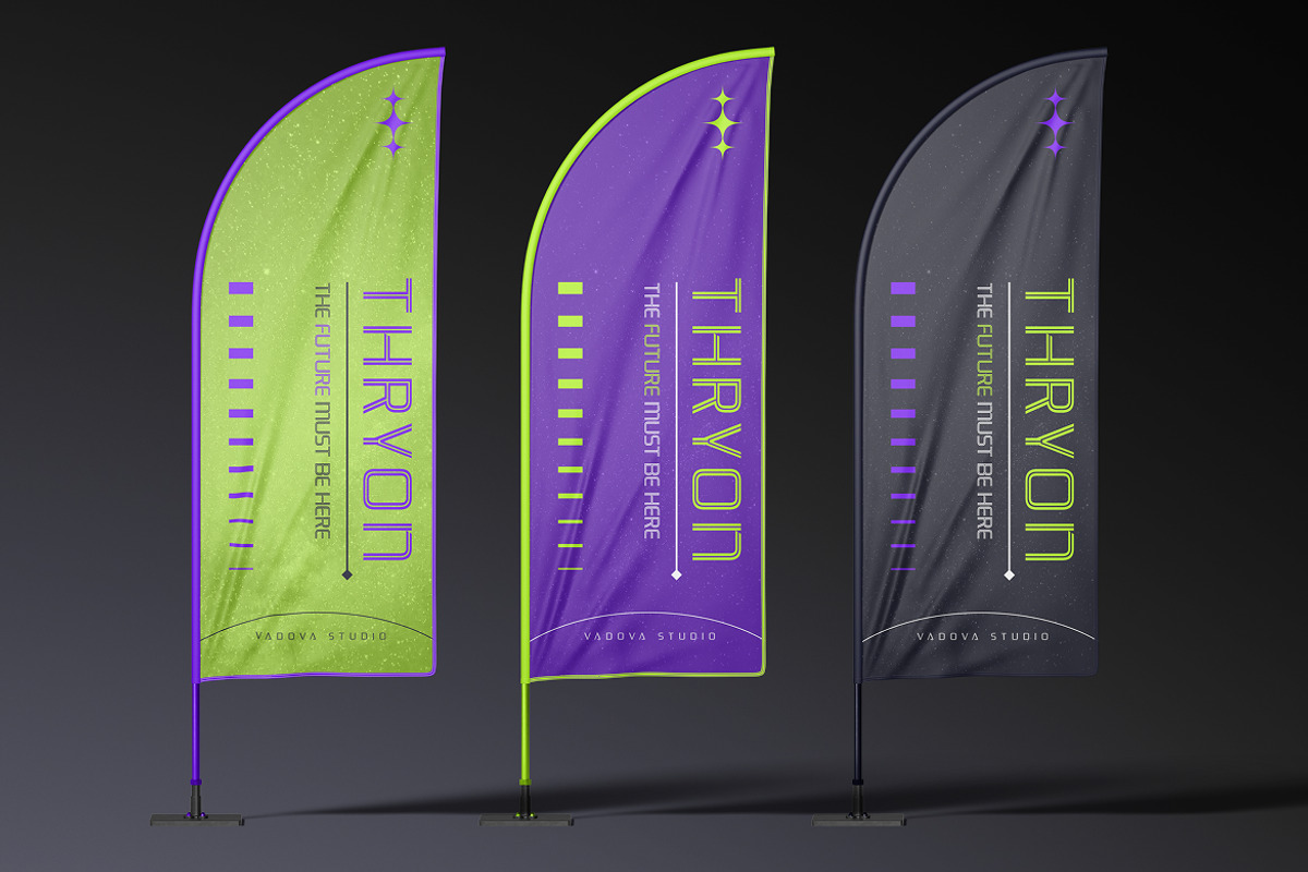 Thryon Futuristic Display Font, a Sans Serif Font by Vadovastd (Photo 7 of 8)