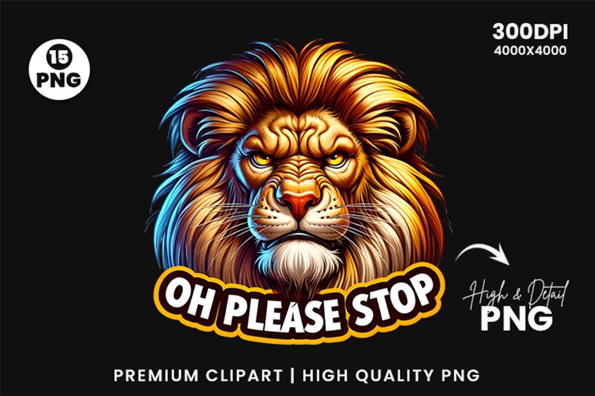 Sarcastic Grumpy Animals Clipart PNG, an Animal Illustration by Creative Arslan (Photo 8 of 9)