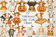 Cute Cow Halloween PNG, an Illustration by DreamPrint404 (Thumbnail 1 of 3)
