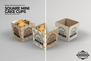 Square Cake Cups Packaging Mockup, a Cups & Container Mockup by INCDesign (Thumbnail 3 of 7)