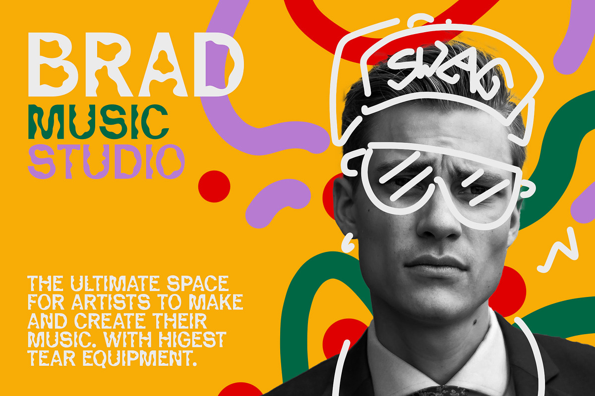 CS Casper – Psychedelic Font, a Sans Serif Font by Craft Supply Co. (Photo 3 of 8)