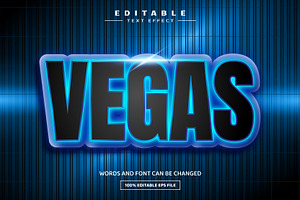 Vegas 3D Editable Text Effect