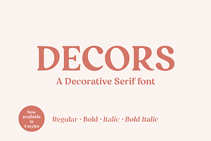 Decors - A Decorative Serif Font