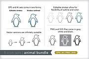 Animal 8-pack icon bundle, an Outline Icon by Picture Window (Thumbnail 2 of 9)