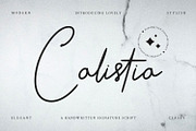 Calistia - Signature, a Handwritten Font by Hasbi Creative (Thumbnail 1 of 12)