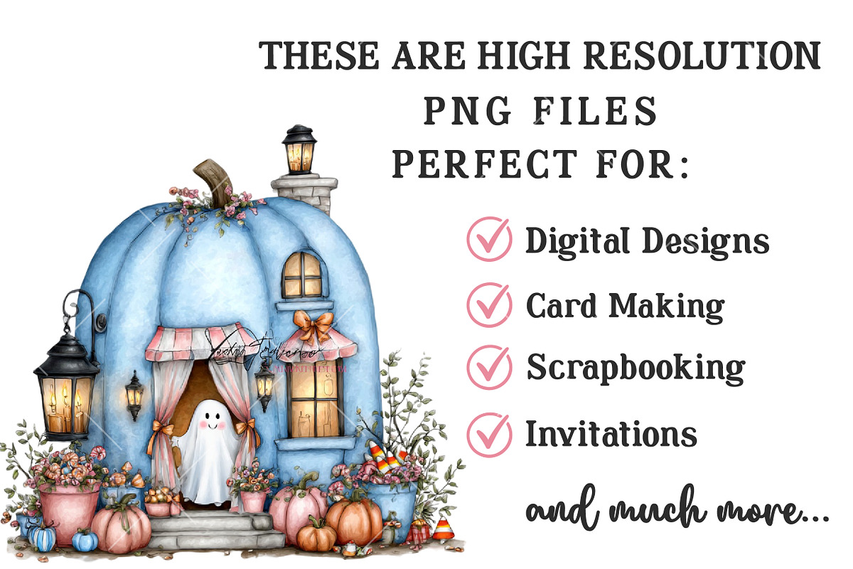Whimsical Halloween Clipart, a Seasonal Illustration by OK Design (Photo 6 of 6)