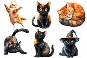 Halloween Cat Clipart, an Illustration by Designworld (Thumbnail 3 of 6)