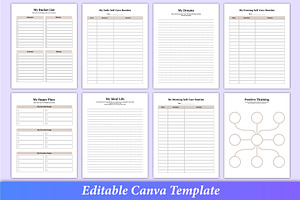 2024-25 Self Care Journal Canva KDP