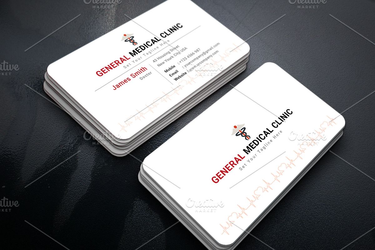 Clinic Business Card, a Business Card Template by graphicsunday (Photo 3 of 4)