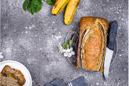 Banana bread or loaf cake, a Food & Drink Photo by Yulia Furman