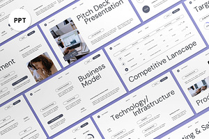 White Technology Company PPT, a Presentation Template by graphicook