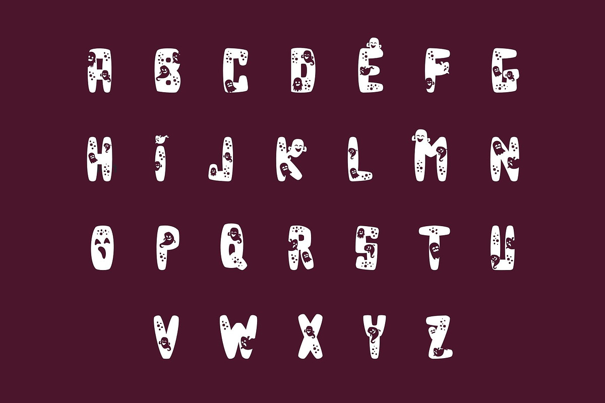Halloween Ghost - Decorative font, a Sans Serif Font by Brown Cupple (Photo 2 of 6)