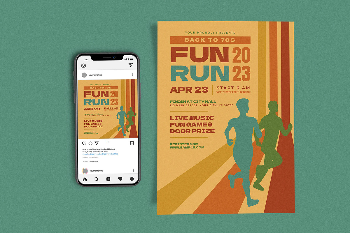 70s Fun Run, a Flyer Template by Me55enjah Design (Photo 1 of 4)