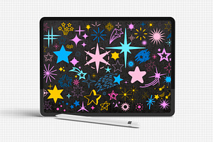 Procreate Star Stamps. Star Brushes