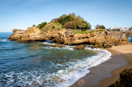 Rock of Basta and seaside in biarritz, a Nature Photo by GoodGoods