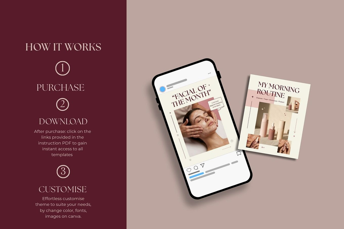 Aesthetic Beauty Instagram Templates, a Social Media Template by Arslan (Photo 4 of 5)