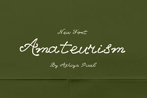 Amateurism Vintage Cursive Font, a Script Font by Ashiya Pixel