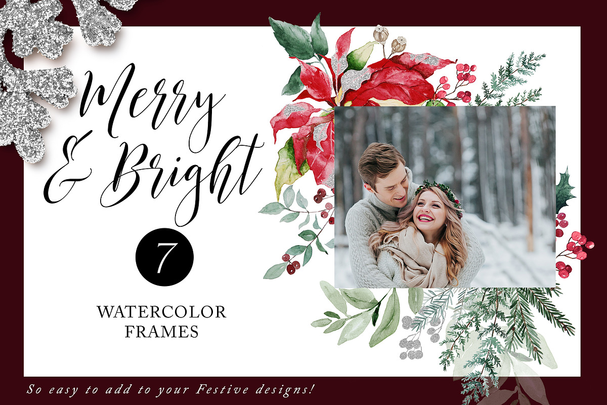 Merry & Bright Watercolor Botanicals, an Illustration by studioequinox (Photo 6 of 10)