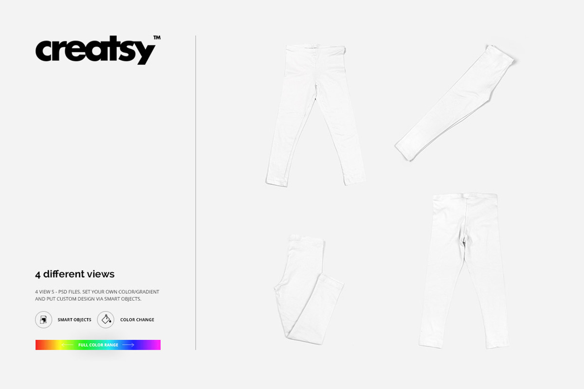 Kids Leggings Mockup Set, a Bottom Mockup by creatsy4 (Photo 7 of 8)