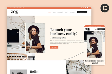 Feminine WordPress Theme Elementor, a WordPress Template by Liw studio