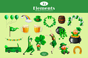 Leprechaun Parade Watercolor, a Seasonal Illustration by CreativeValuation (Thumbnail 10 of 11)